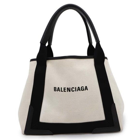 BALENCIAGA Black and White Tote Bag - Picture 1 of 16
